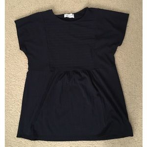 Beautiful Hearts Boutique Navy Bamboo Textured Top